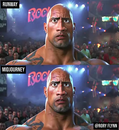 Animez le sourcil de The Rock avec Runway Multi-Motion