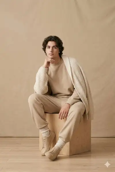 Minimalist Fashion Studio Portrait Prompt