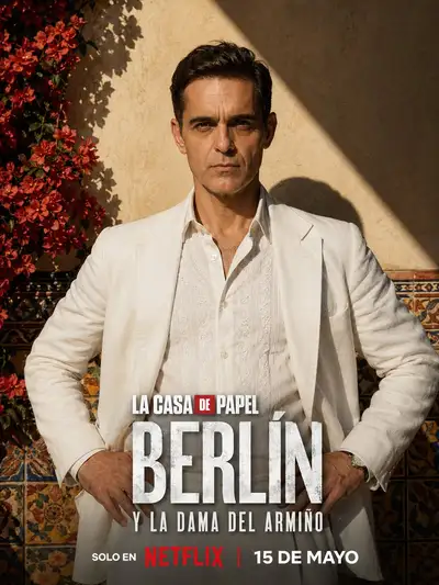 Cinematic Portrait of Spanish Man with Netflix Poster Style
