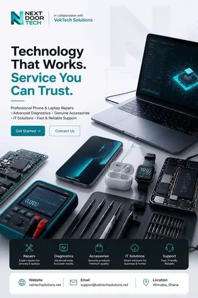 Premium Website Hero Poster for VekTech Solutions