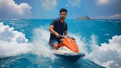 Cinematic Jet Ski Ocean Video Prompt