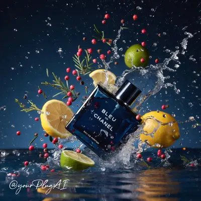 Cinematic luxury perfume product photography template
