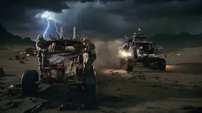 Mad Max Style Cinematic Tracking Shot