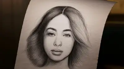 Ink Sketch Morphs into Living Face