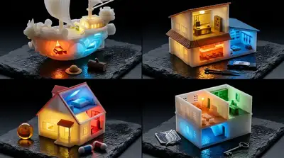 Modelo Manga em Miniatura com Corte Transversal em Resina