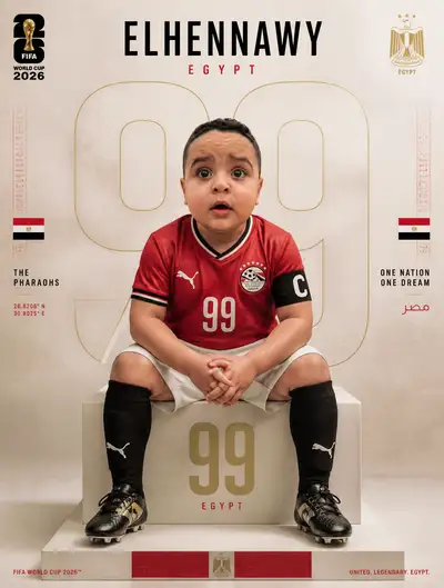 Egypt World Cup 2026 Player Editorial Poster