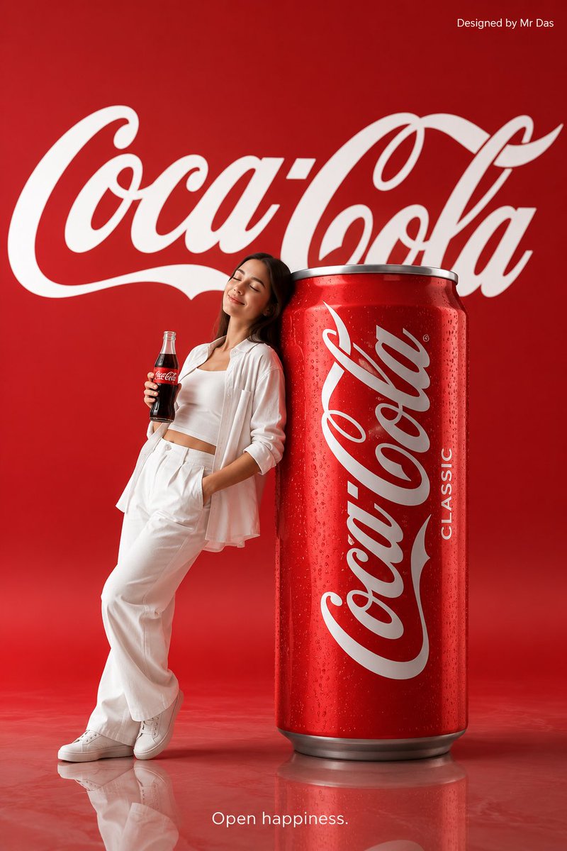 Coca Cola giant can minimalist product ad
