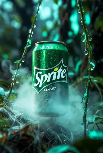 Cinematic Sprite Classic 330ml Beverage Ad Video Prompt