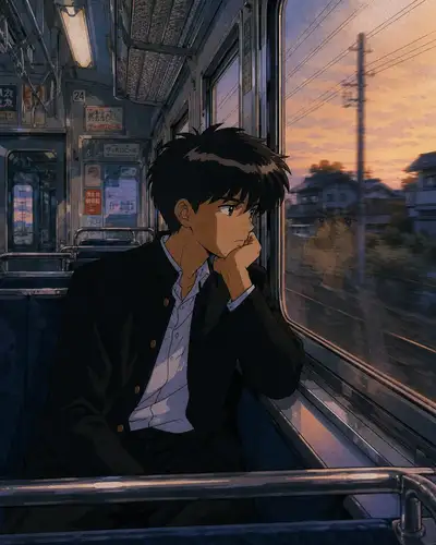 Nostalgischer japanischer Anime-Illustrations-Prompt der 1980er bis 1990er Jahre