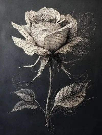 Ink Calligram Drawing Prompt