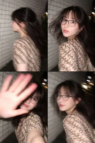 模糊闪光抓拍照，东京夜晚人行道