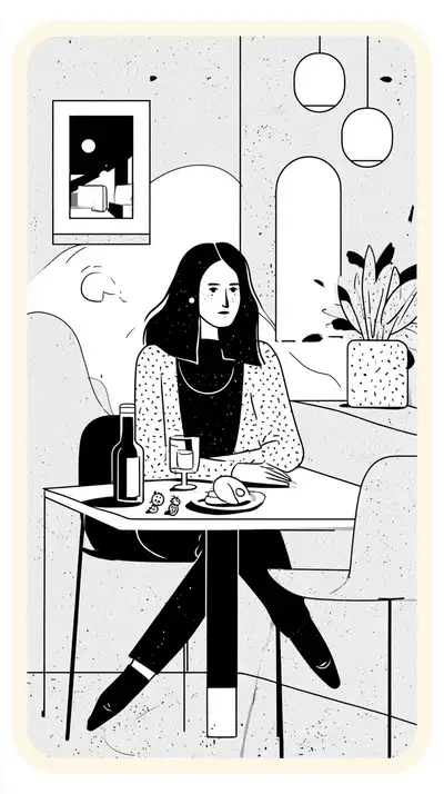 Risograph-style cafe poster illustration template