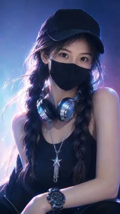 Neon Cyber Streetwear Portrait Transformation
