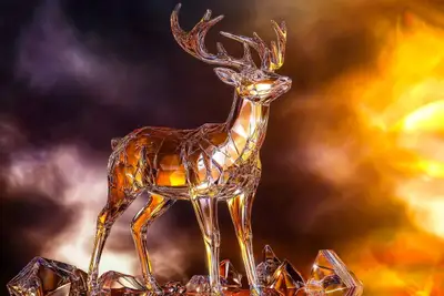 Translucent Crystal Sculpture Prompt