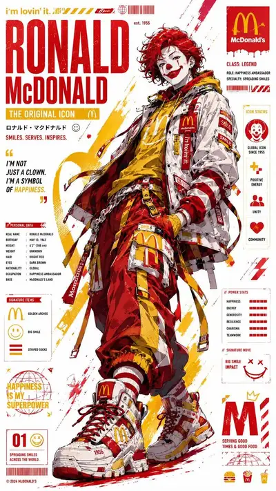 Anime Brand Mascot Poster Prompt