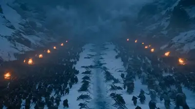 Epic Dark Fantasy Battle in Frozen Ravine