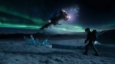Explorer on Frozen Alien Moon