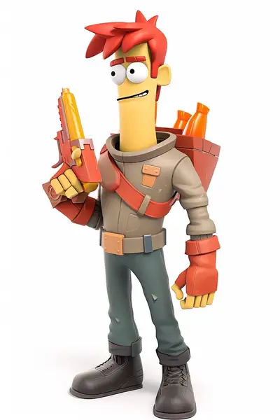 Fortnite Character 3D Render Prompt