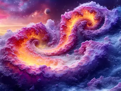 Fractals in Fibonacci Sequence Illustration