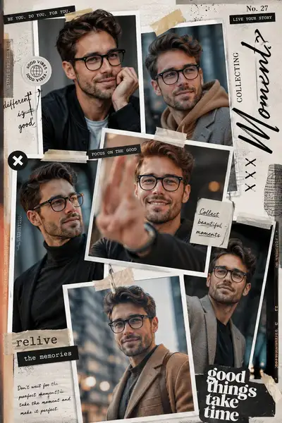 Overlapping Photo Booth Fashion Poster