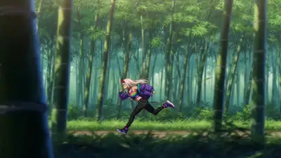 Cinematic Bamboo Forest Sprint Sequence