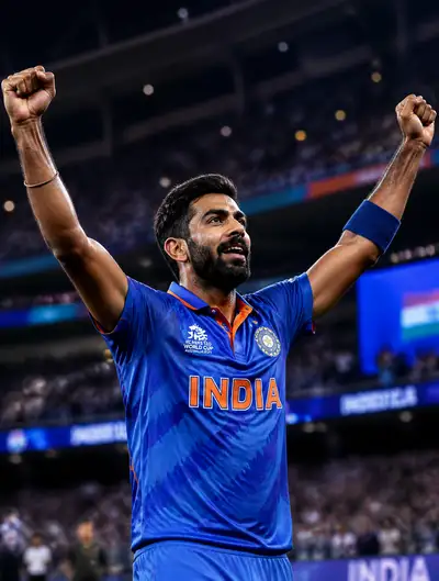Cricketer victory celebration illustration in team jersey