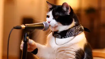 Cinematic Rapping Cat Video Prompt