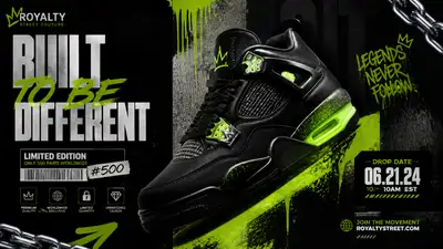Luxury streetwear advertising campaign template