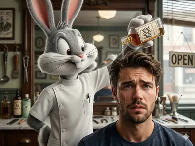 Bugs-Bunny-Barbershop-Hasentonikum-Gag, Nano Banana
