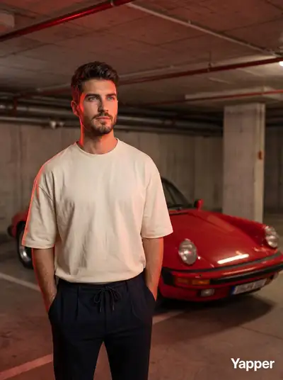 Cinematic Lifestyle Portrait in Industrial Garage