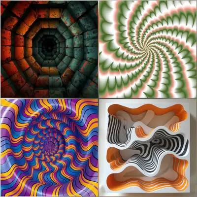 Invitation Penrose Illusion Colorée pour Midjourney