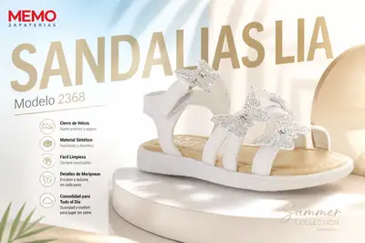 Premium summer ad campaign for a girls sandal by Memo Zapaterias