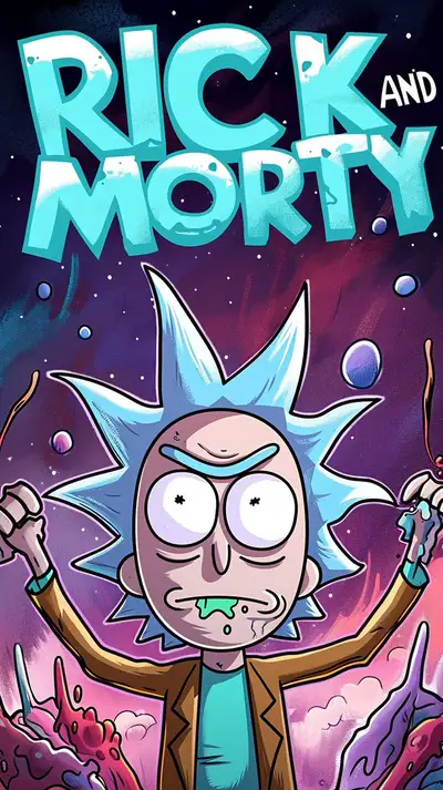 Rick and Morty Cartoon Poster Prompt