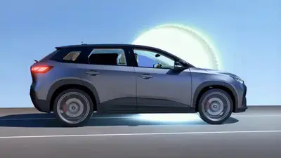 Voiture cinématique à travers un portail 8-bit