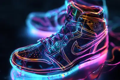 Holographic Wireframe Element Prompt