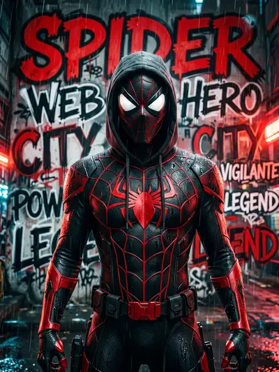 Cinematic Original Spider-Inspired Superhero Portrait