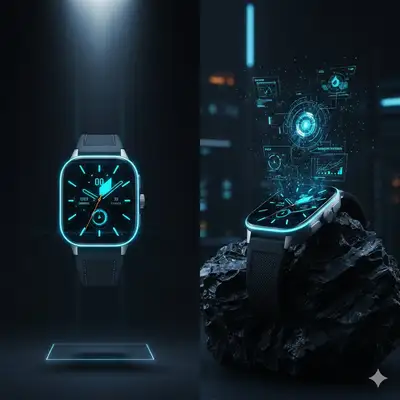 Titanium Luxury Smartwatch Ad Grid Template