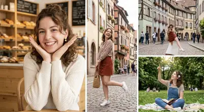 Joyful European Travel Lifestyle Photo Diary Collage