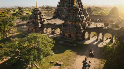 FPV Ancient South Indian Temple Complex