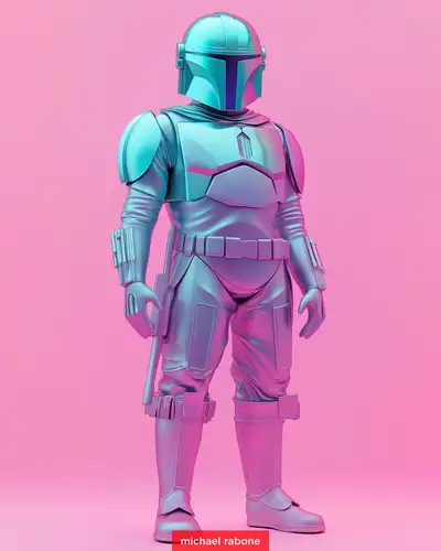 Shiny Metallic Boba Fett with SREF Style