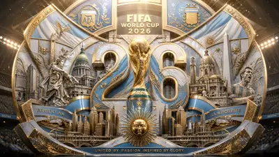 Art Deco FIFA World Cup 2026 monument poster