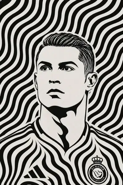 Op Art Optical Illusion Portrait Prompt