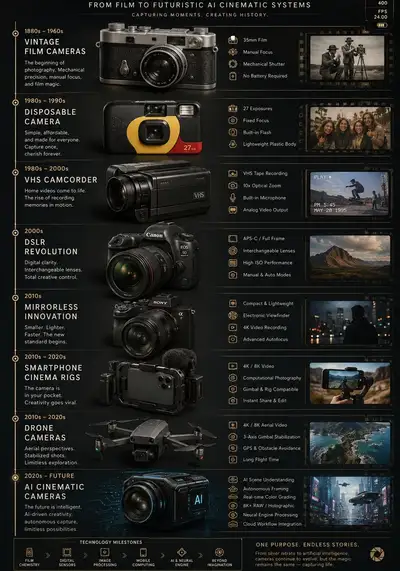 Evolution of Cameras Infographic Poster