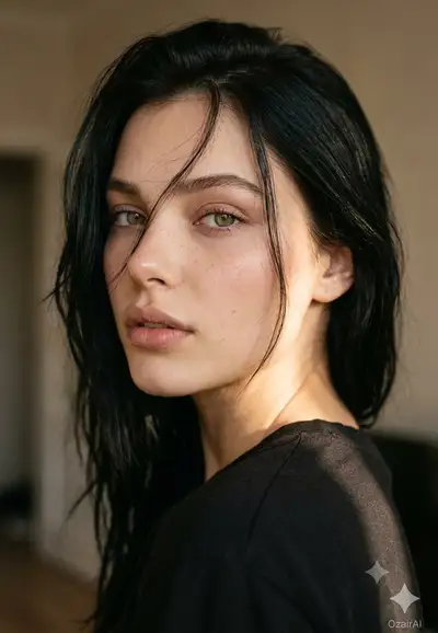 Intimate Over-the-Shoulder Portrait Prompt