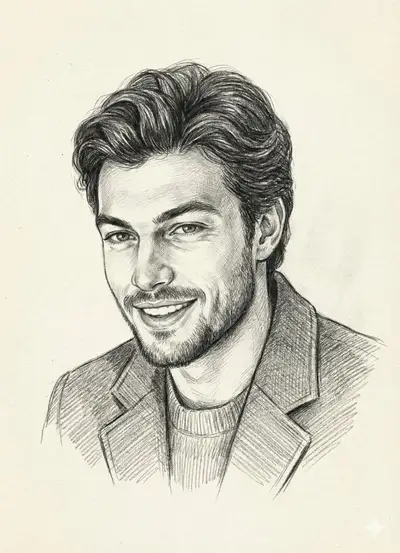 Turn a photo into a detailed pencil sketch portrait