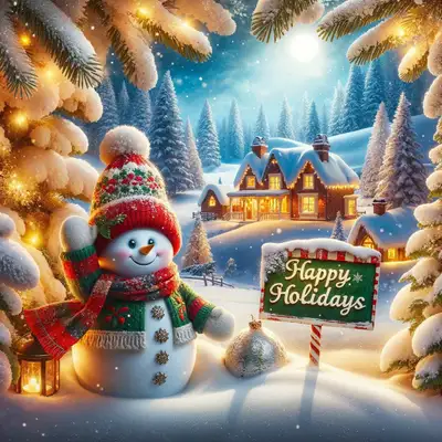 Holiday Greeting Card Scene