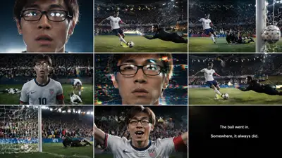 World Cup penalty kick alternate reality storyboard
