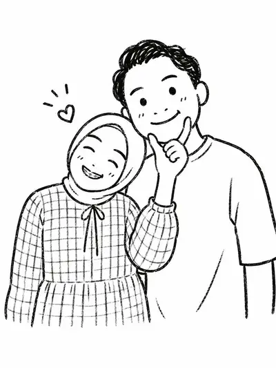 Chibi Doodle Cartoon Portrait Prompt