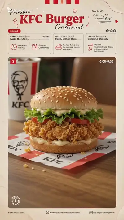 Premium-KFC-Burger-Werbestoryboard