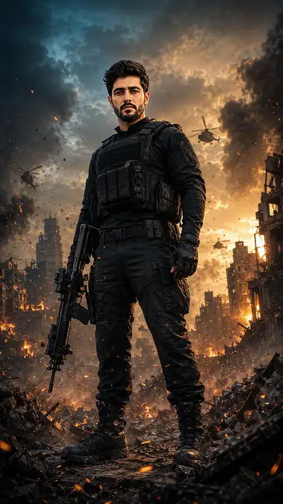 Cinematic Action Hero Poster Prompt